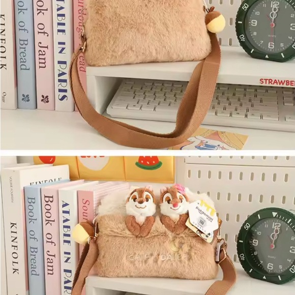 New Disney Chip 'n Dale Plush Crossbody Bag - Picture 5 of 6